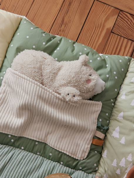 Tapis d'éveil moelleux et ludique beige+écru+noir+orange+rouge - vertbaudet enfant 