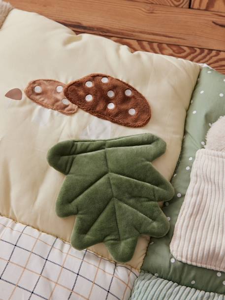 Tapis d'éveil moelleux et ludique beige+écru+noir+orange+rouge - vertbaudet enfant 