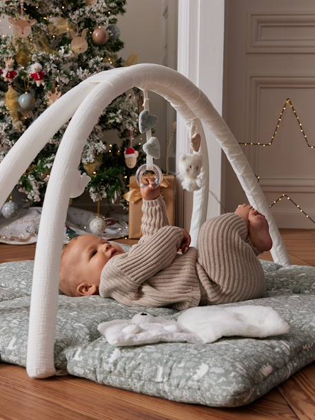 Tapis d'éveil en gaze de coton Tanzanie+vert sauge - vertbaudet enfant 