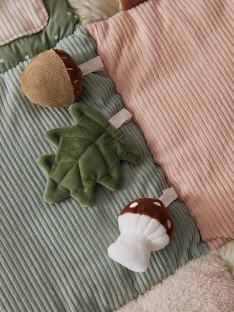 Zacht speelkleed CROQUE LA VIE beige+ecru+rood+sinaasappel - vertbaudet enfant 