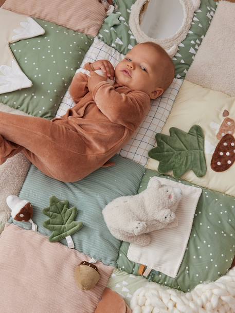 Zacht speelkleed CROQUE LA VIE beige+ecru+rood+sinaasappel - vertbaudet enfant 