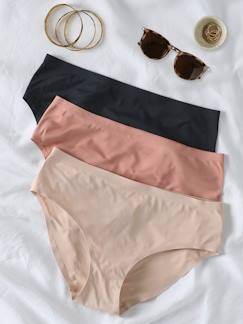 Vêtements de grossesse-Lingerie-Lot de 3 culottes de grossesse sans coutures en microfibre