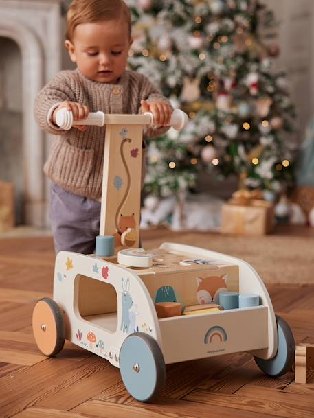Chariot de marche 2 en 1 Les amis de la forêt en bois FSC® bois - vertbaudet enfant 