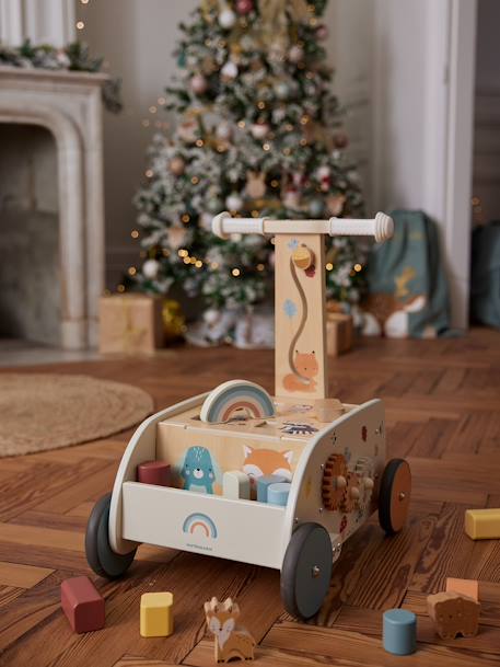 Chariot de marche 2 en 1 Les amis de la forêt en bois FSC® bois - vertbaudet enfant 
