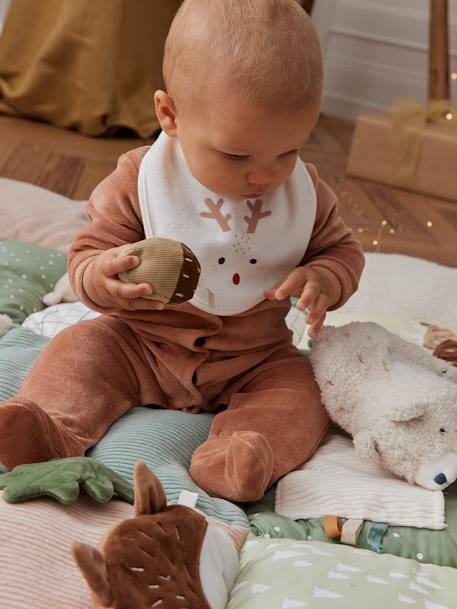 Zacht speelkleed CROQUE LA VIE beige+ecru+rood+sinaasappel - vertbaudet enfant 