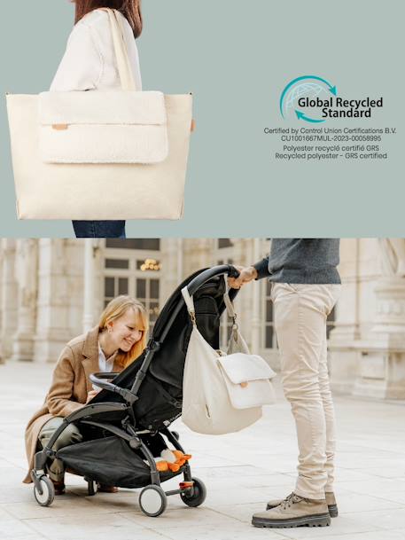 Tote bag beige+marron imprimé - vertbaudet enfant 