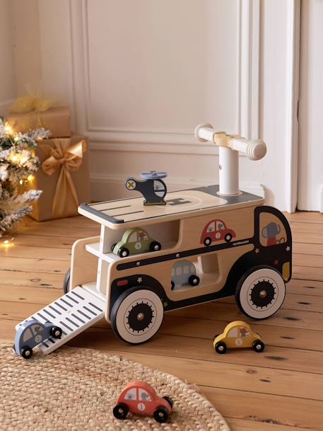 Porteur garage voitures en bois FSC® bleu - vertbaudet enfant 