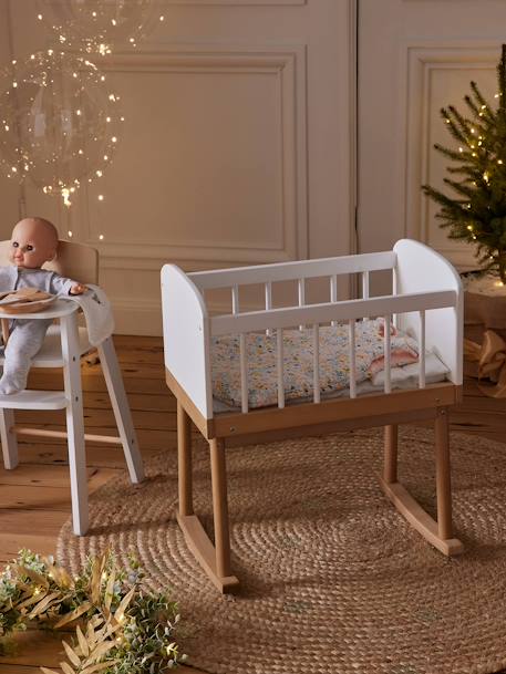 Lit berceau poupon en bois FSC® blanc - vertbaudet enfant 