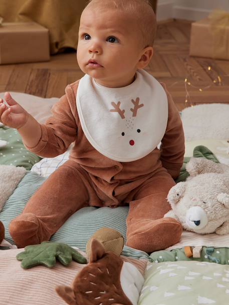 Zacht speelkleed CROQUE LA VIE beige+ecru+rood+sinaasappel - vertbaudet enfant 