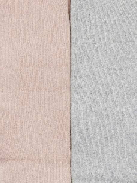 Lot de 2 paires de collants bébé fille en maille bouclette douillette à l'intérieur gris chiné - vertbaudet enfant 