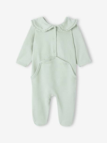 Lot de 2 pyjamas bébé fille en molleton vert sauge - vertbaudet enfant 