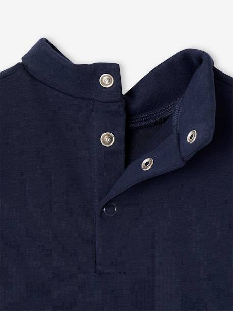 Set van 2 basic shirts met rolkraag marineblauw+vanille - vertbaudet enfant 