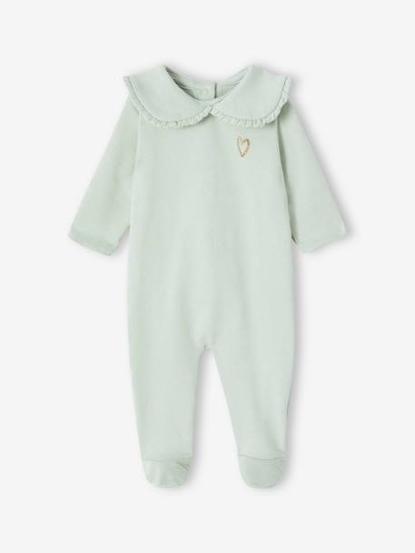 Lot de 2 pyjamas bébé fille en molleton vert sauge - vertbaudet enfant 