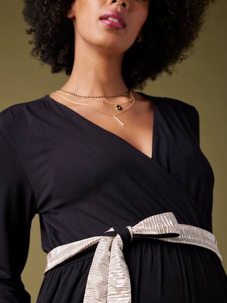 Combinaison large de grossesse et allaitement ceinture réversible noir - vertbaudet enfant 