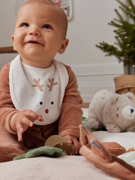 Tapis d'éveil moelleux et ludique beige+écru+noir+orange+rouge - vertbaudet enfant 