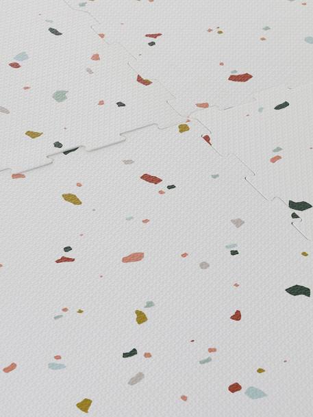 Grand tapis 9 dalles en mousse écru+marron - vertbaudet enfant 