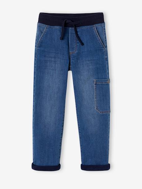 Jean indestructible doublé polaire garçon stone - vertbaudet enfant 