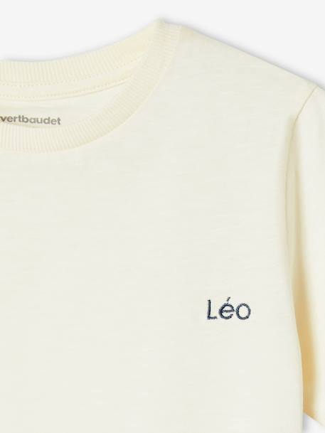 T-shirt garçon personnalisable manches courtes aubergine+blanc+BLEU+jaune pâle+rouge+sauge - vertbaudet enfant 