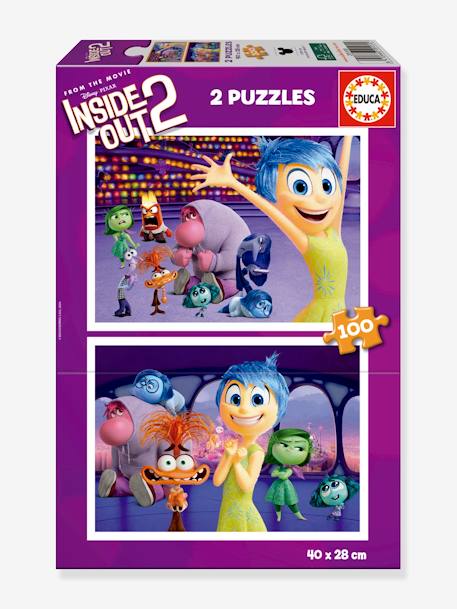 Puzzle 2x100P vice et versa (inside out) violet - vertbaudet enfant 
