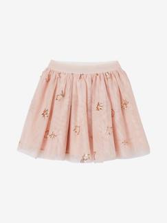 -Jupe de fête fille en tulle étoiles en sequins 