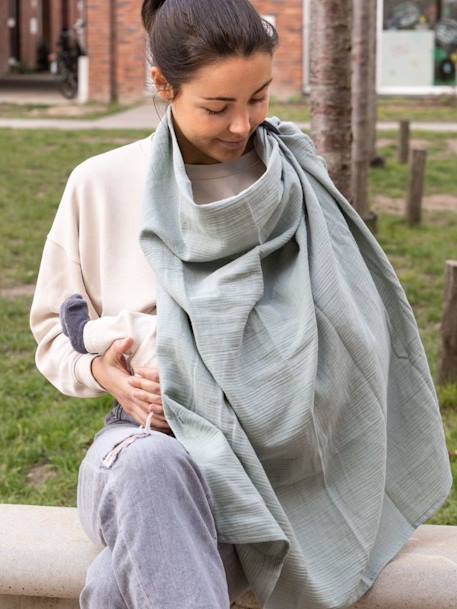 Cape d'allaitement Mom'n play beige+vert - vertbaudet enfant 