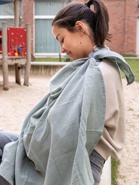 Cape d'allaitement Mom'n play beige+vert - vertbaudet enfant 