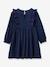 Robe fille en gaze de coton marine+vert - vertbaudet enfant 