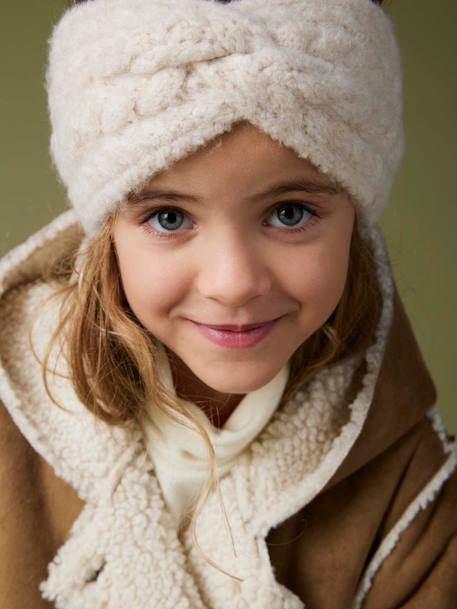Fille-Manteau fille à capuche peau lainée réversible 