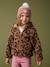 Vest met luipaardprint en capuchon van sherpa meisje bruin, bedrukt+ecru - vertbaudet enfant 