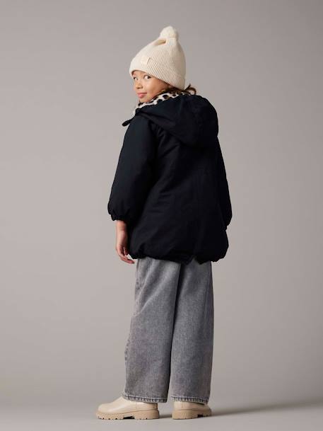 Parka fille à capuche doublée imitation fourrure bois de rose+camel+marine+noir - vertbaudet enfant 