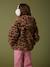 Veste fille à capuche sherpa imprimée léopard marron imprimé - vertbaudet enfant 