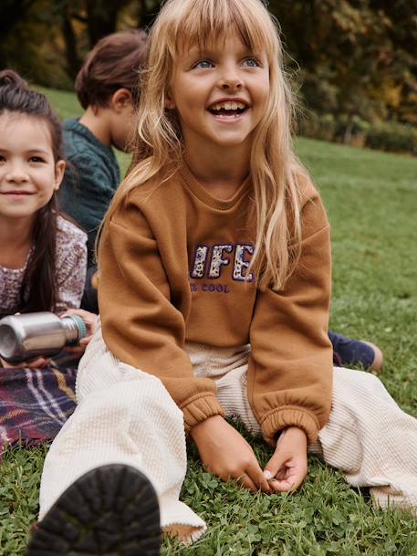 Sweat ' Life is cool' fille bronze - vertbaudet enfant 