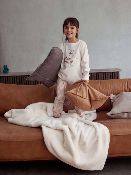 Pyjama fille velours Disney Marie Les Aristochats rose pâle - vertbaudet enfant 