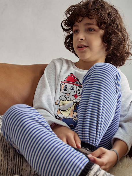 Pyjama Pat' Patrouille en velours garçon gris chiné - vertbaudet enfant 