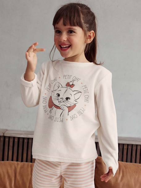 Pyjama fille velours Disney Marie Les Aristochats rose pâle - vertbaudet enfant 