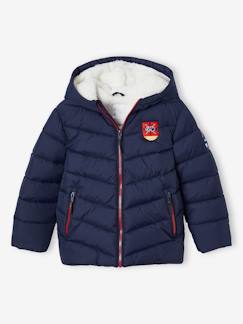 Garçon-Manteau, veste-Doudoune garçon à capuche doublée sherpa spécial ski