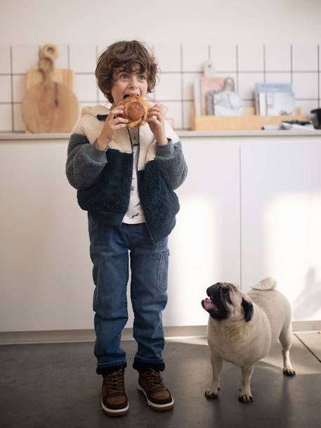 Jean indestructible doublé polaire garçon stone - vertbaudet enfant 