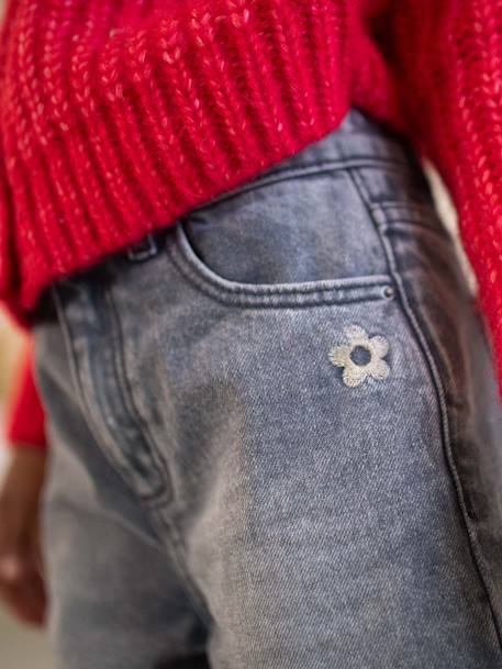 Jean fille large bleu moyen+denim black+denim brut+denim gris+stone - vertbaudet enfant 