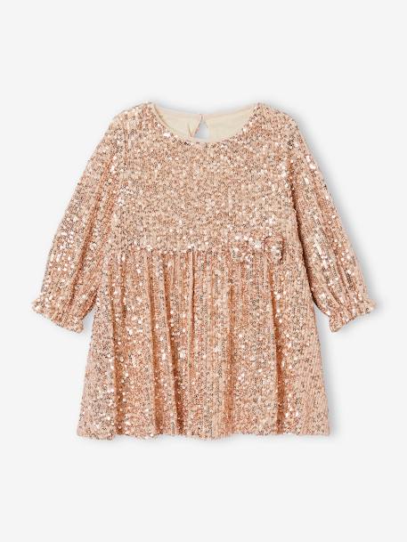 Festliches Baby Kleid mit Pailletten goud+zilver - vertbaudet enfant 