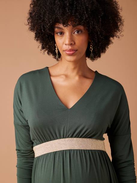 Robe grossesse FELICINEOR manches longues vert sapin - vertbaudet enfant 