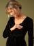 Robe Noël de grossesse effet cache-coeur en velours noir - vertbaudet enfant 