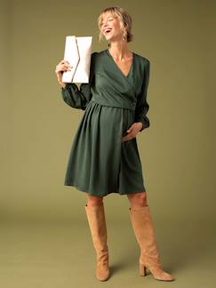 Vêtements de grossesse-Robe-Robe cache coeur de grossesse