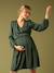 Robe Noël cache coeur de grossesse marine+vert sapin - vertbaudet enfant 