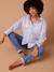 Chemise rayée grossesse et allaitement en coton bio blanc - vertbaudet enfant 