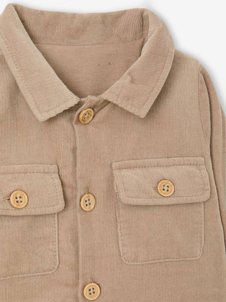 Combinaison en velours côtelé bébé beige - vertbaudet enfant 