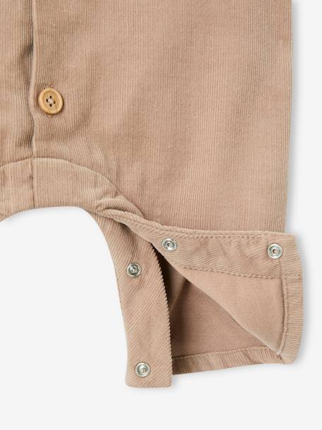 Combinaison en velours côtelé bébé beige - vertbaudet enfant 
