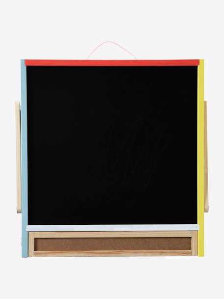 Petit tableau 3 en 1 pliable en bois FSC® jaune - vertbaudet enfant 