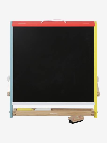 Petit tableau 3 en 1 pliable en bois FSC® jaune - vertbaudet enfant 