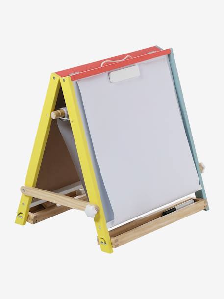 Petit tableau 3 en 1 pliable en bois FSC® jaune - vertbaudet enfant 