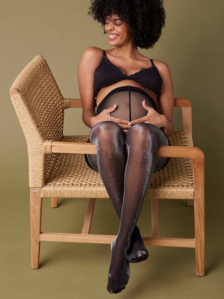 Collant de grossesse scintillant noir - vertbaudet enfant 